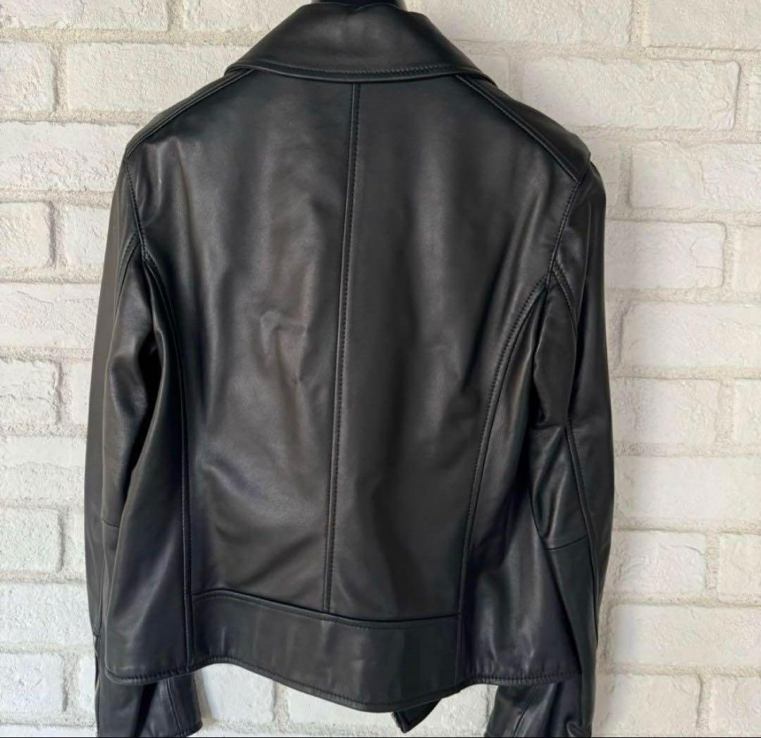 【美品】23区 シープスキン　レザー ジャケット ダブル 36 ライダース