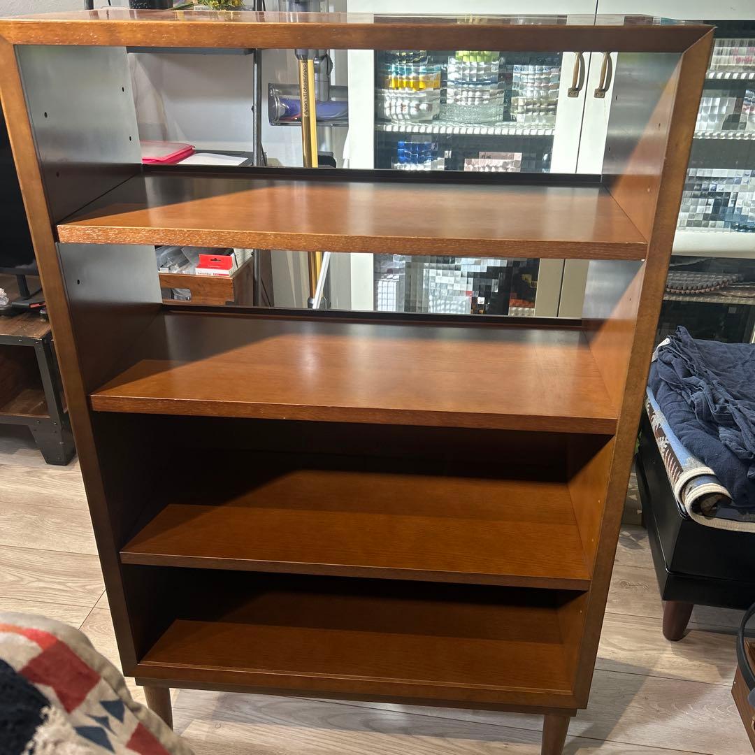 カリモク60 ＋ 木製シェルフ ウォルナットブラウン