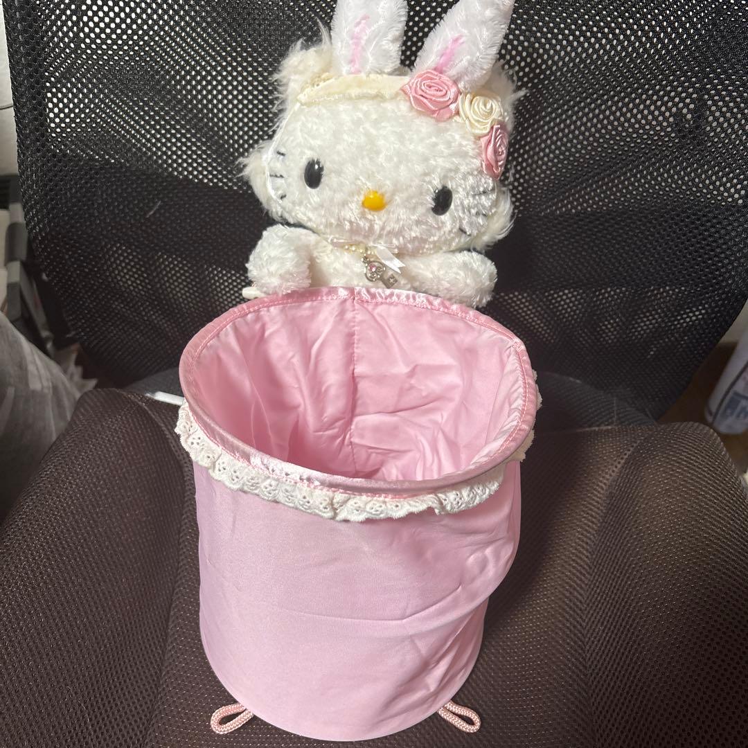 チャーミーキティ CYルーム ボックス ピンクのウサギ装飾小物入れ ウサミミ