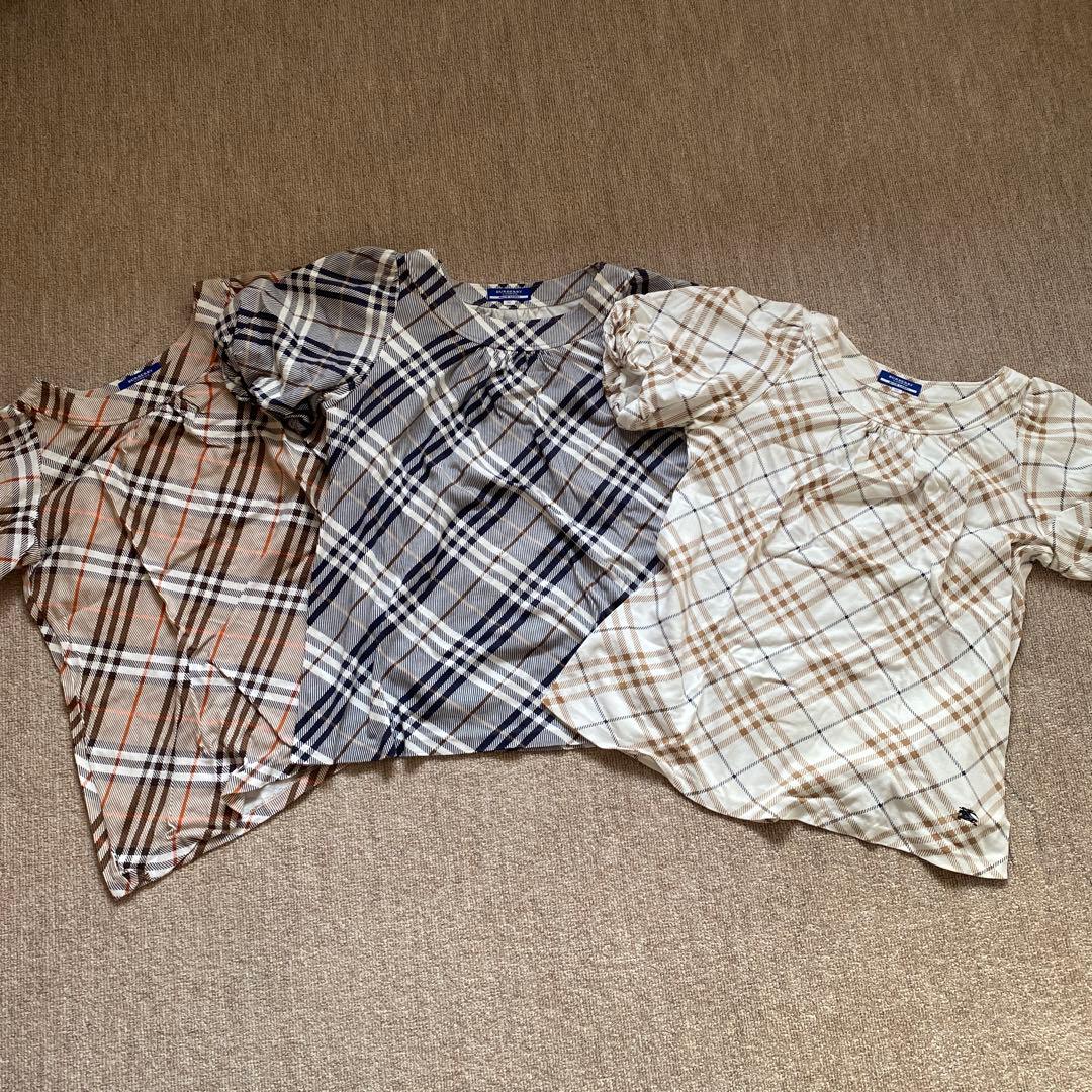 バーバリーブルーレーベル チェック柄 半袖チュニック　3点セット