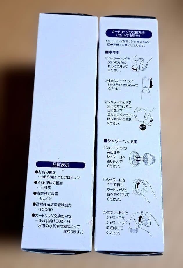【素粒水】フリーサイエンス浴室シャワー用浄水器カートリッジ 2個セット