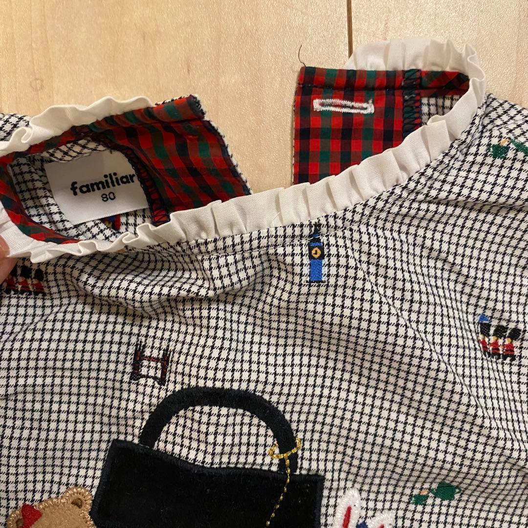 familiar ロンドン　ワンピース　靴下セット 80