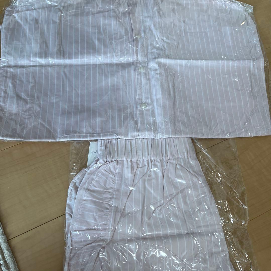 ジェラートピケ　ピンクストライプ パジャマセット