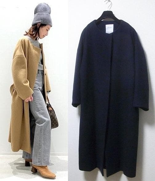 アパルトモン Lisiere N/C Coat ノーカラーコート ドゥーズィエム