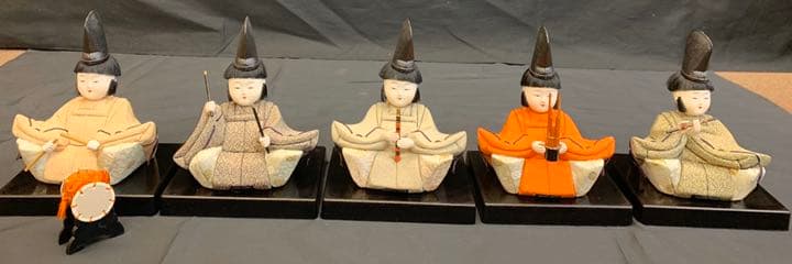 木目込み人形 25号　紺　金彩　1-2