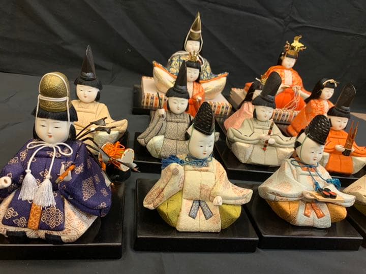 木目込み人形 25号　紺　金彩　1-2