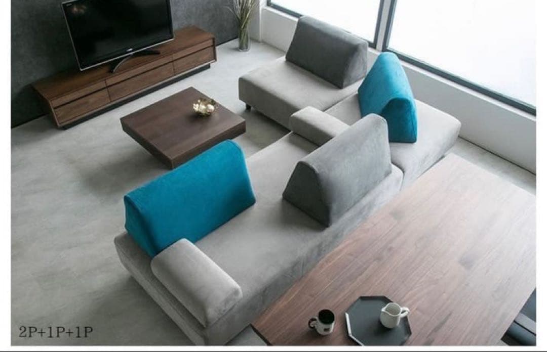 【良品】アイランドソファ用 背クッション 2個 送料無料