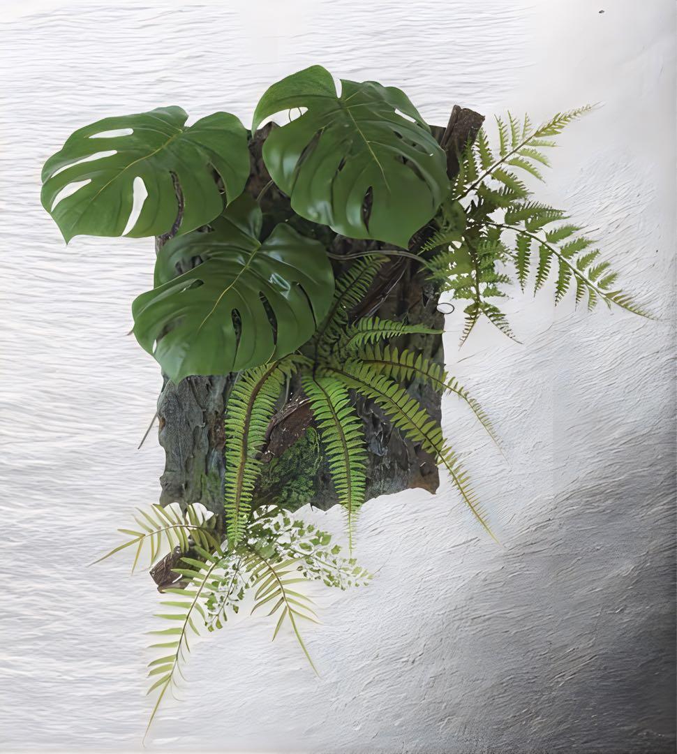 光触媒　人工観葉植物　ウォールグリーン　フェイクグリーン　モンステラデコ