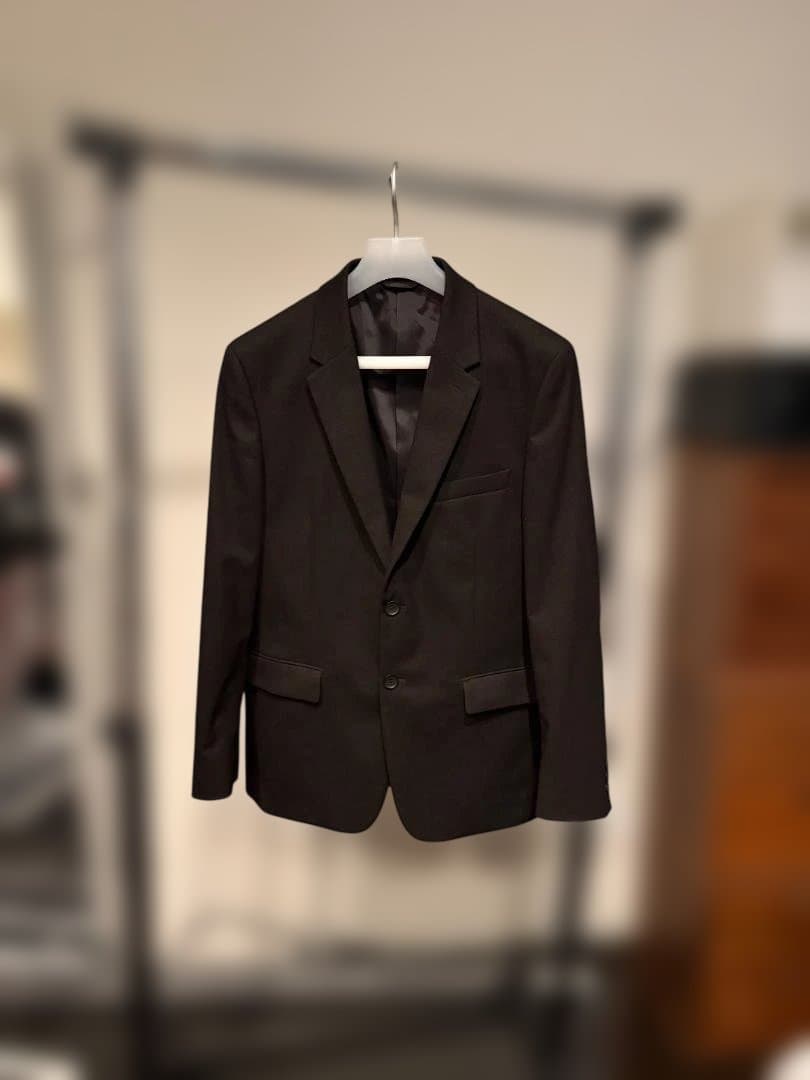 PLST ウォッシャブルフラノジャケット パンツ　セットアップ　ダークブラウン