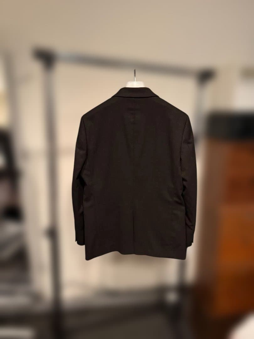 PLST ウォッシャブルフラノジャケット パンツ　セットアップ　ダークブラウン