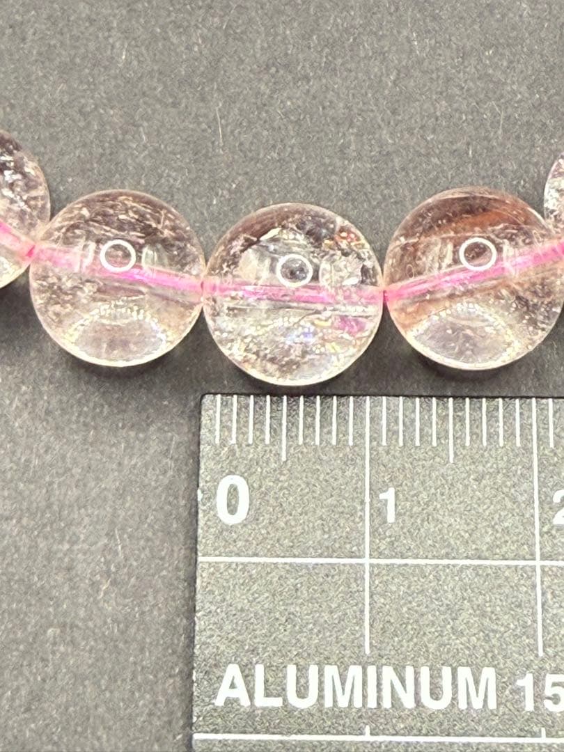 天然石 ピンクサゲニティッククォーツ ブレスレット （内周・15cm）⑦