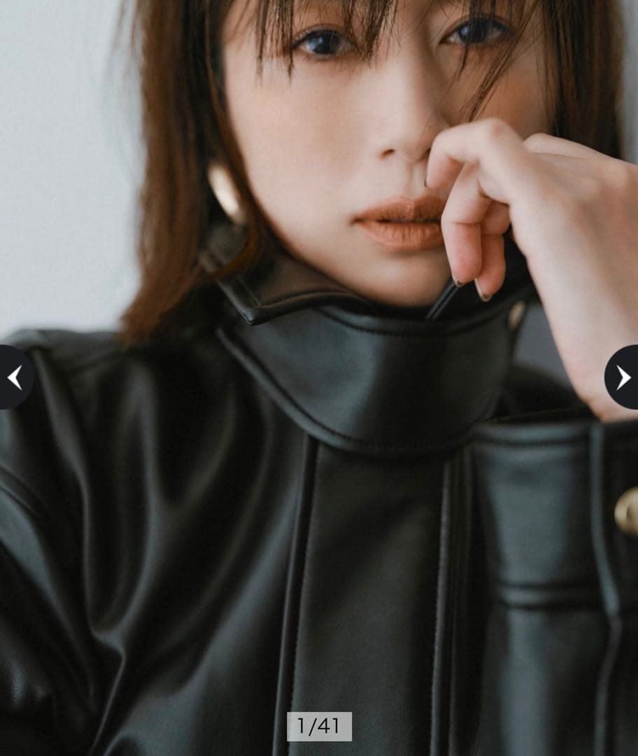 新品 Arpege story アルページュストーリー フェイクレザーブルゾン