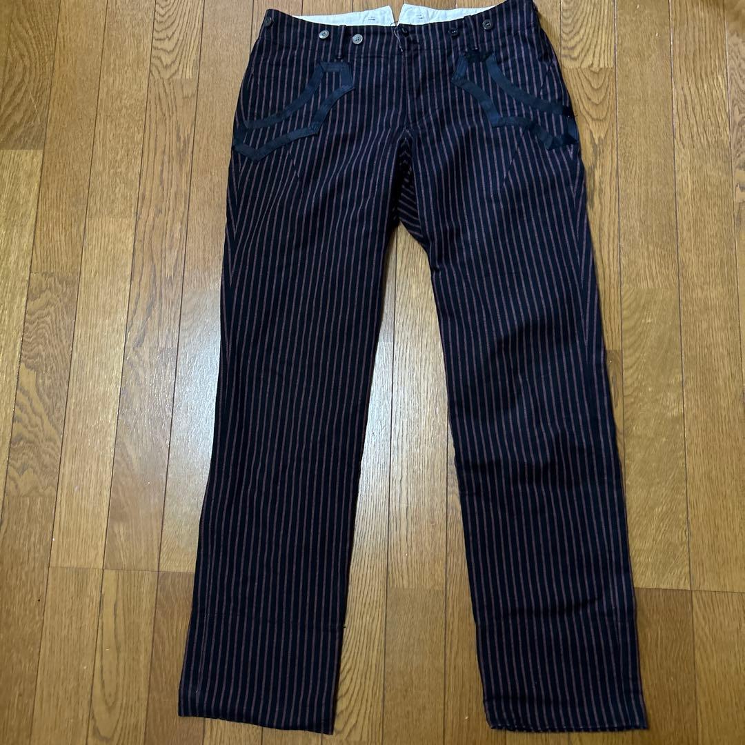 カ*0様 当時物ナンバーナイン09SSHEROES期ストライプパンツ3宮下