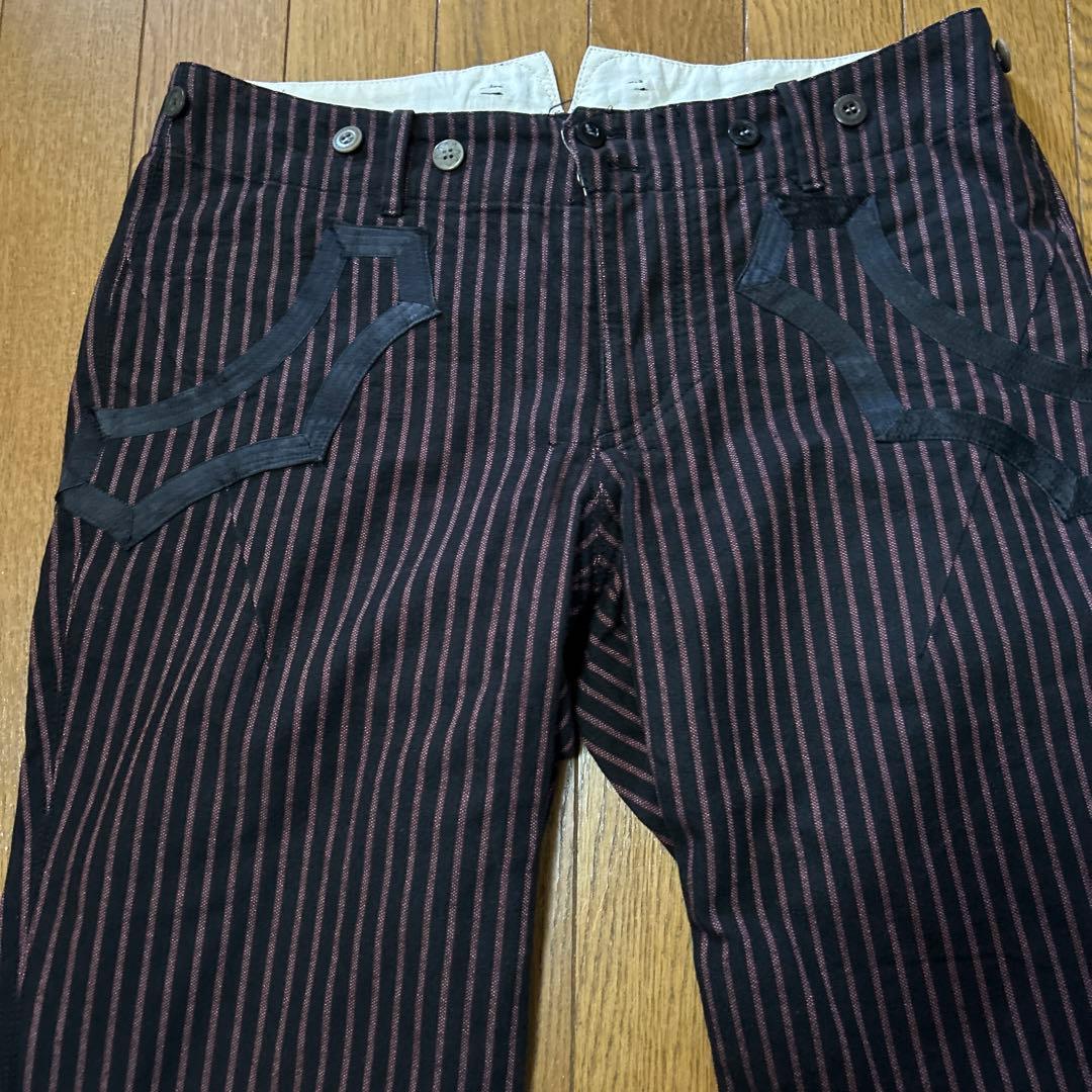カ*0様 当時物ナンバーナイン09SSHEROES期ストライプパンツ3宮下
