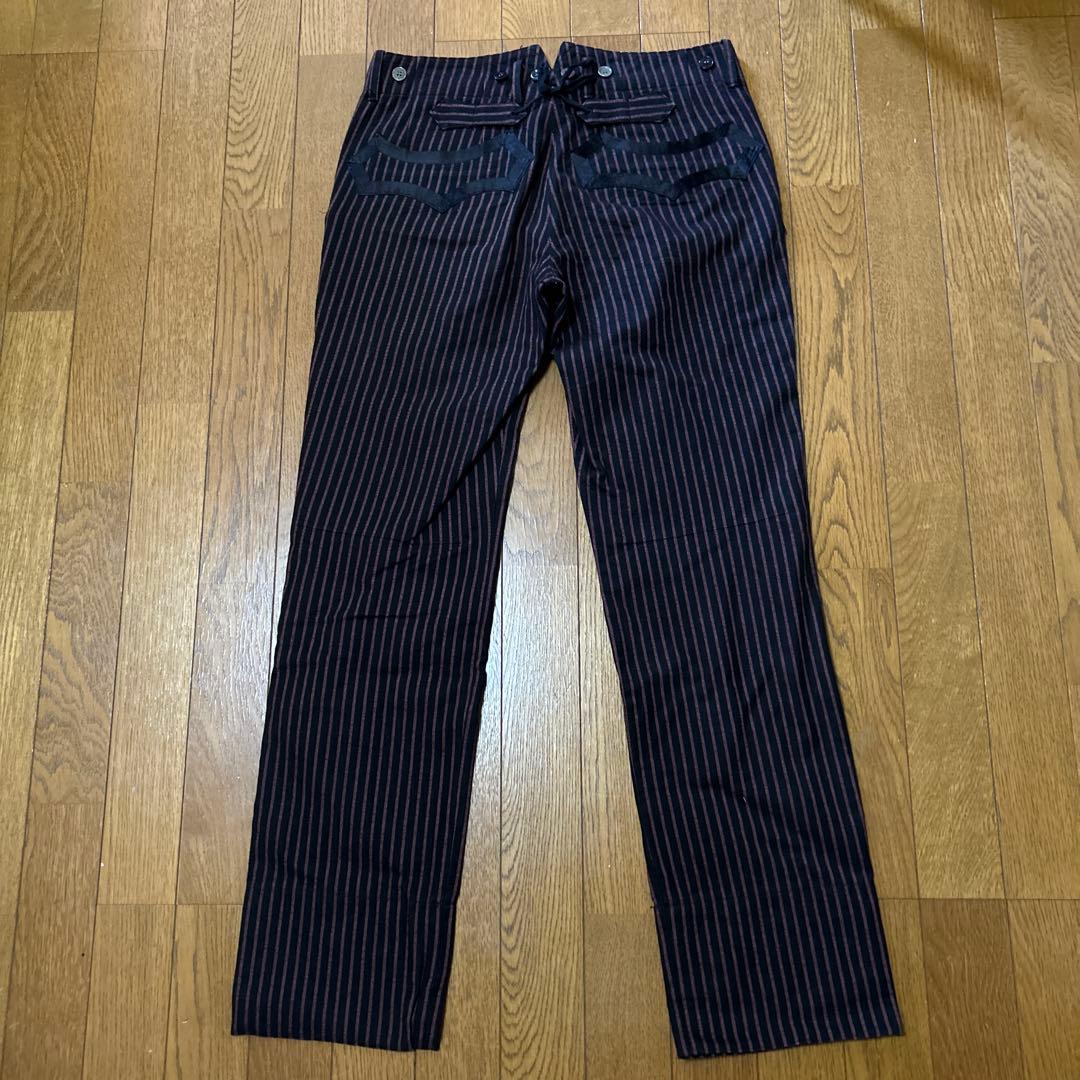 カ*0様 当時物ナンバーナイン09SSHEROES期ストライプパンツ3宮下