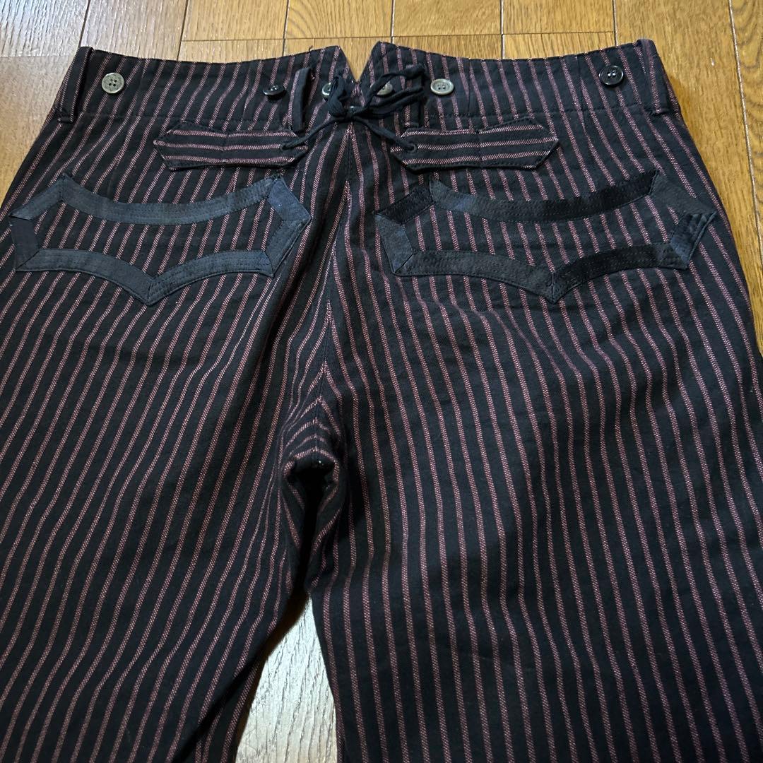 カ*0様 当時物ナンバーナイン09SSHEROES期ストライプパンツ3宮下
