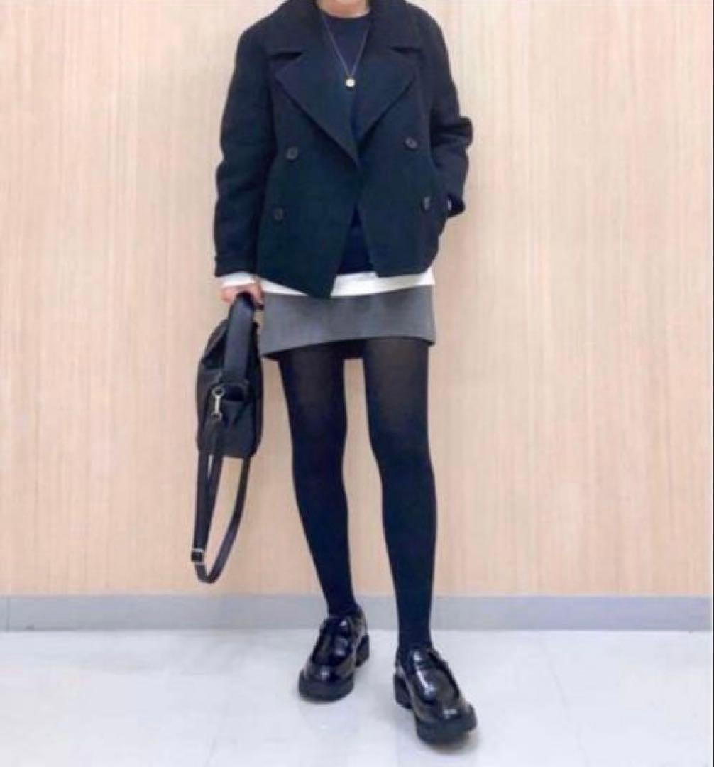 新品未使用　ユニクロ　ダブルフェイスショートコートリラックスフィット　XL