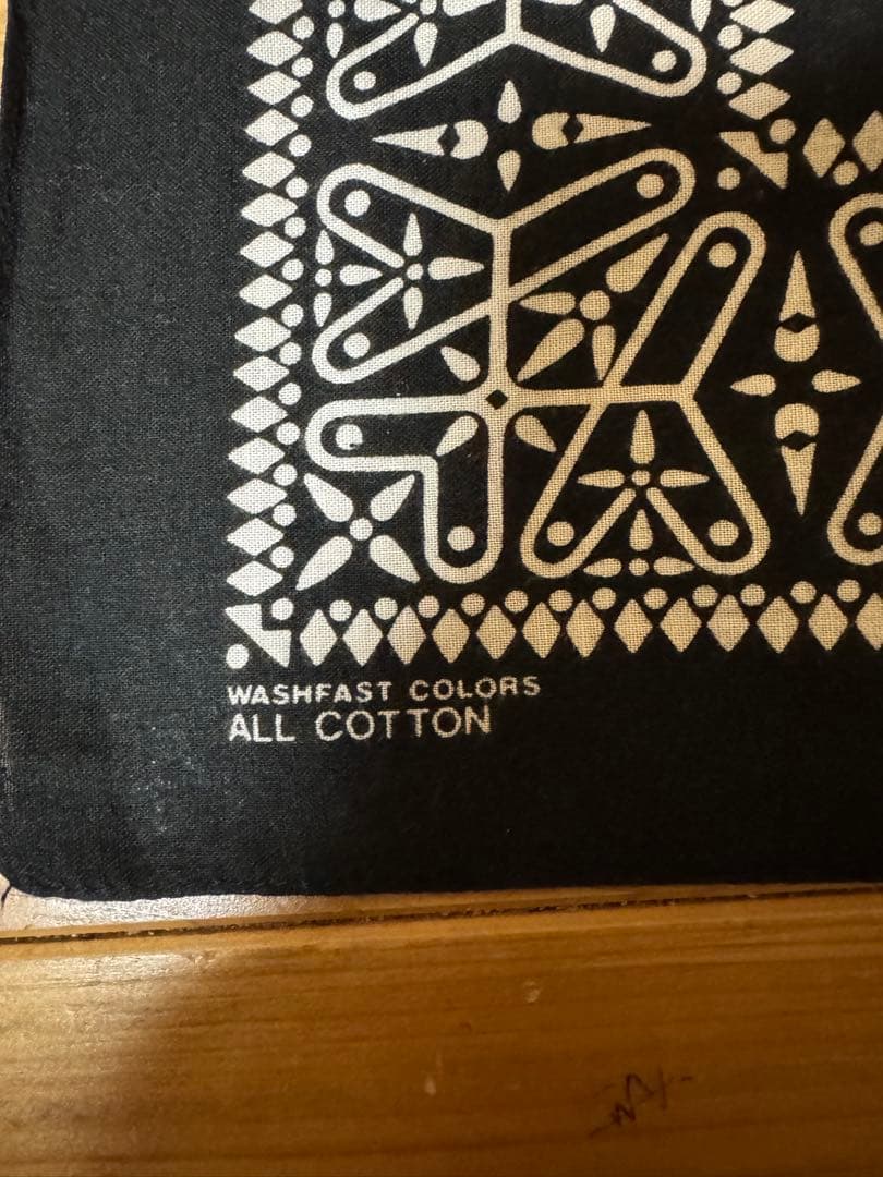 クロスバンダナ ブラック ビンテージ　珍品　vintege