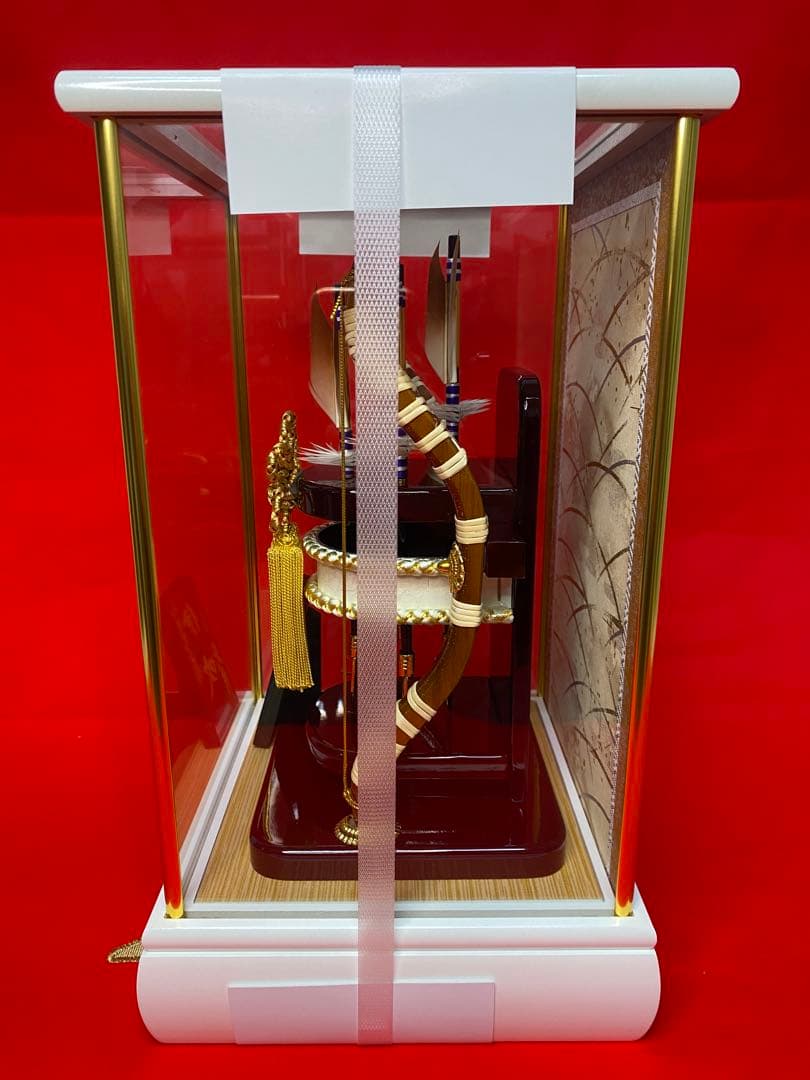 東京久月　破魔弓コンパクトガラスケース１０号・間口約２４×奥行約２３×高約３８㎝