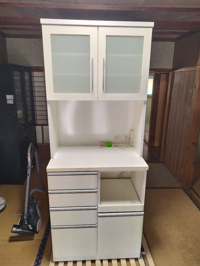 ニトリ キッチンボード 食器棚 レンジ台 一カ所天板ササクレあり！