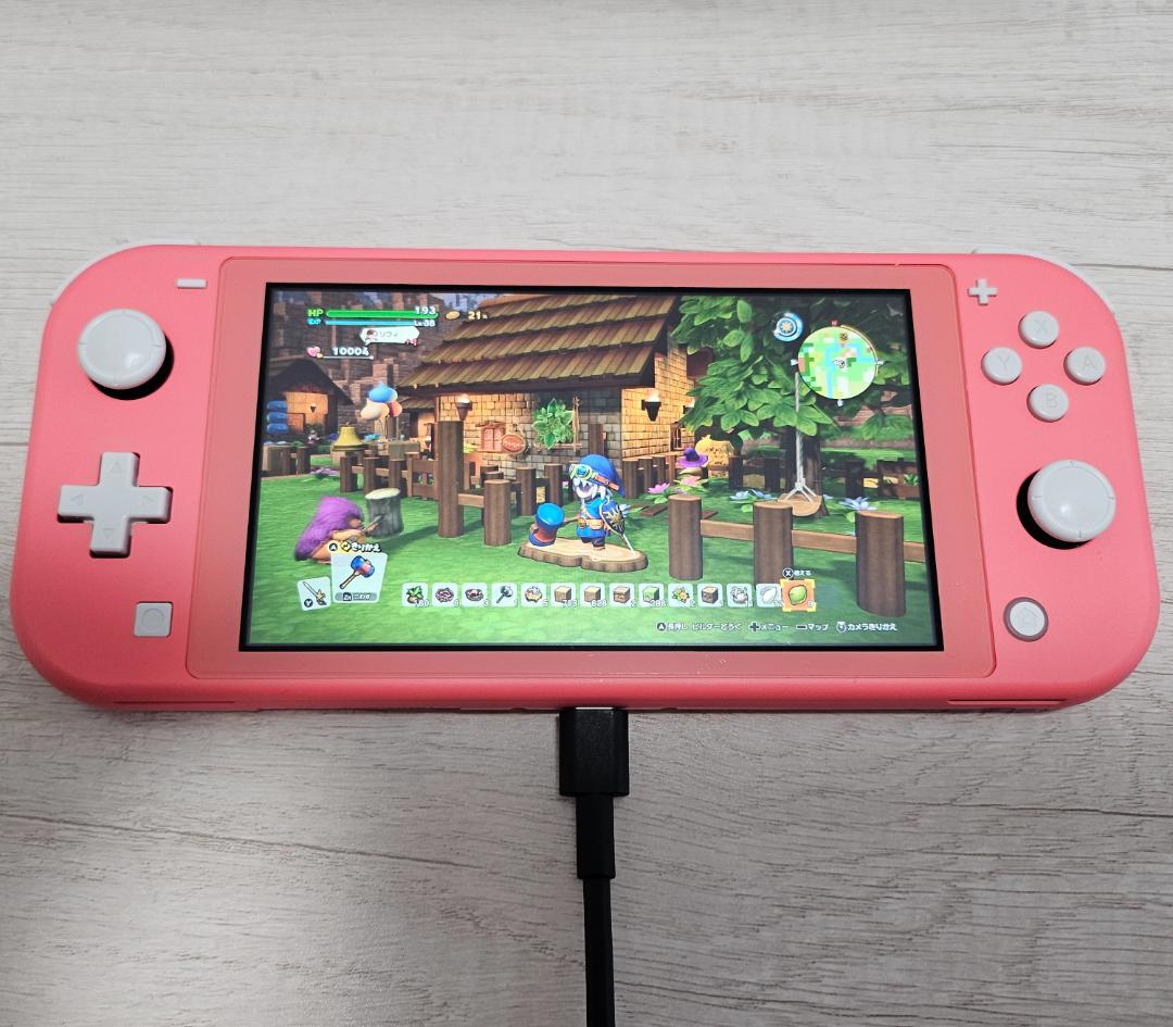 【中古】Switch Lite本体,箱,128SDカード,ケースあり