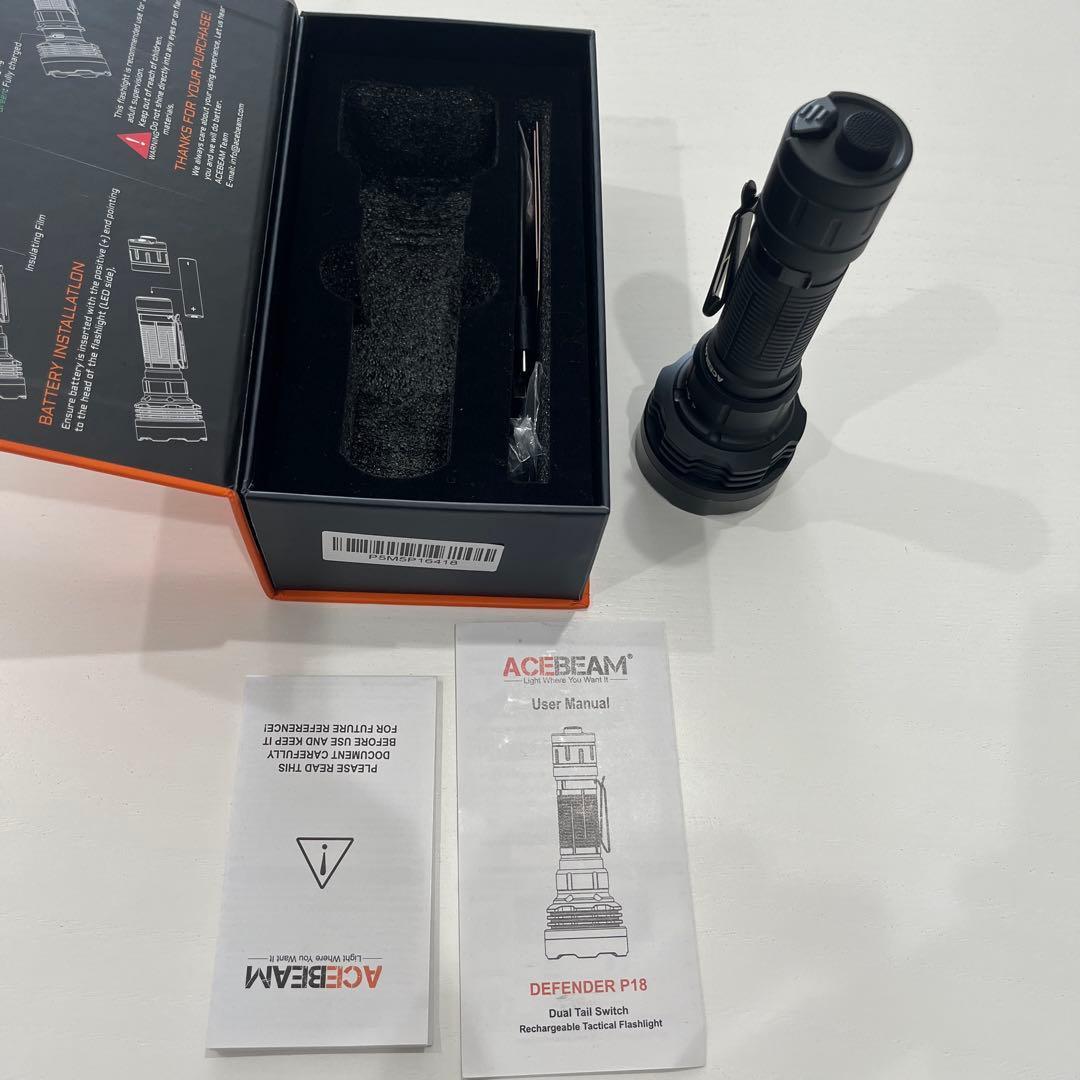 ※説明文必読　ACEBEAMエースビーム　P18 タクティカルフラッシュライト
