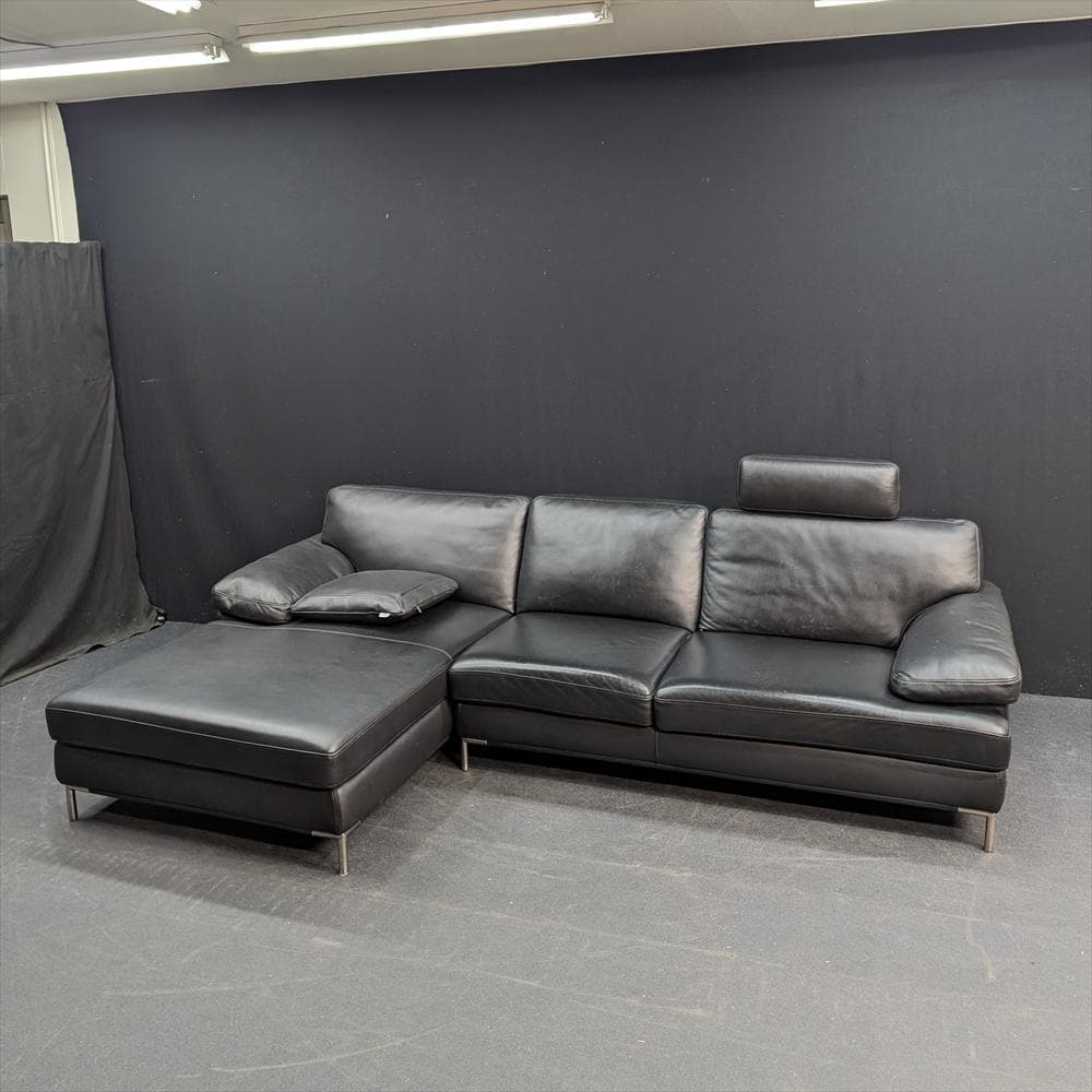 ケルビン ジョルマーニ　本革　カウチソファ　コーナーソファ　L型　トリプルソファ