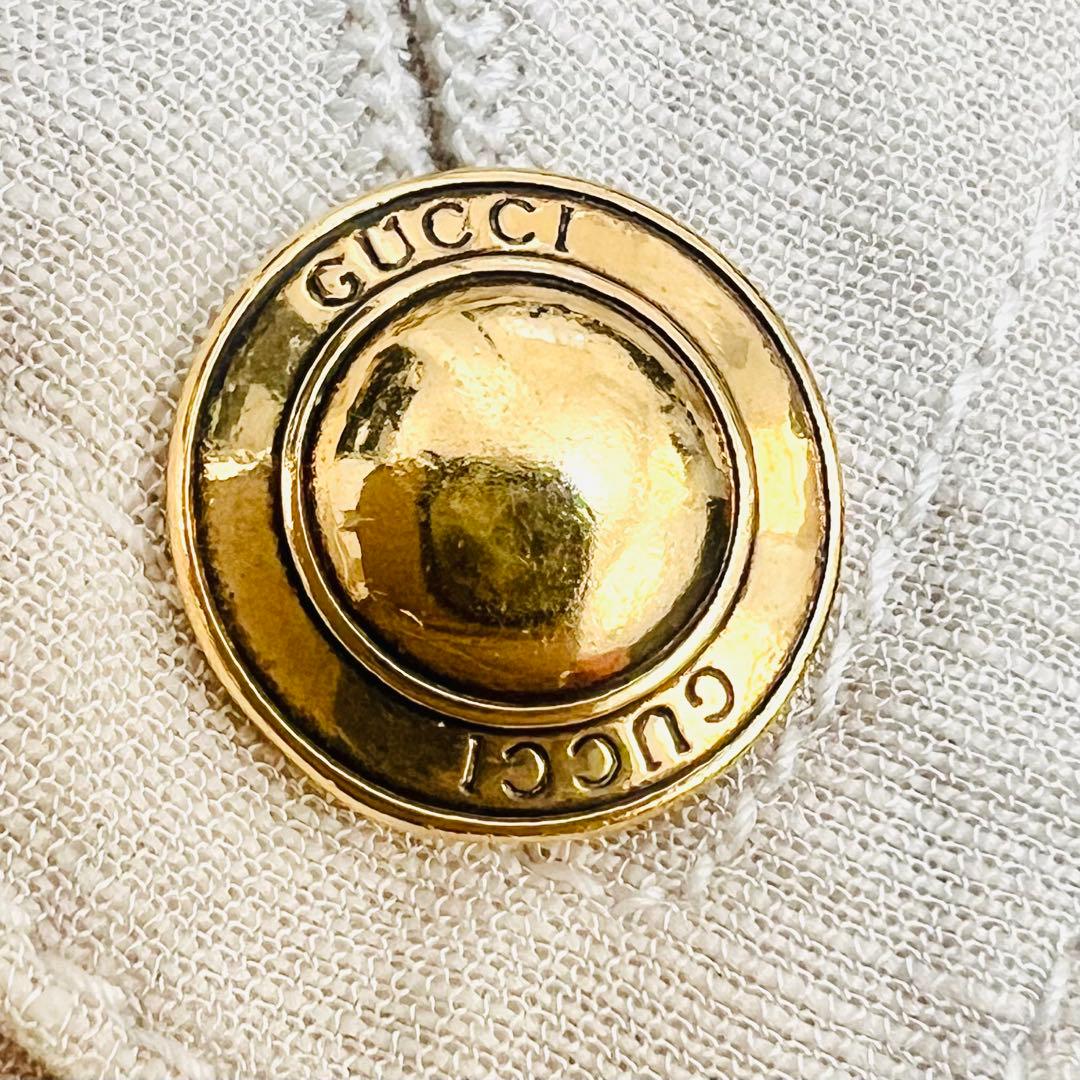 美品 GUCCI ブルゾン ジャケット 金ボタン タッセル リネン M