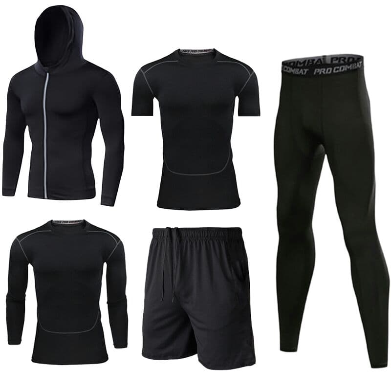 春夏フィットネス服男ランニングスポーツセット速乾