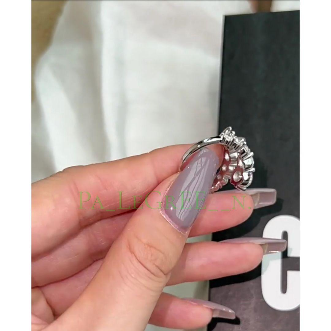 pp1a指輪レディース結婚指輪　婚約指輪　モアサナイト 　18k　S925