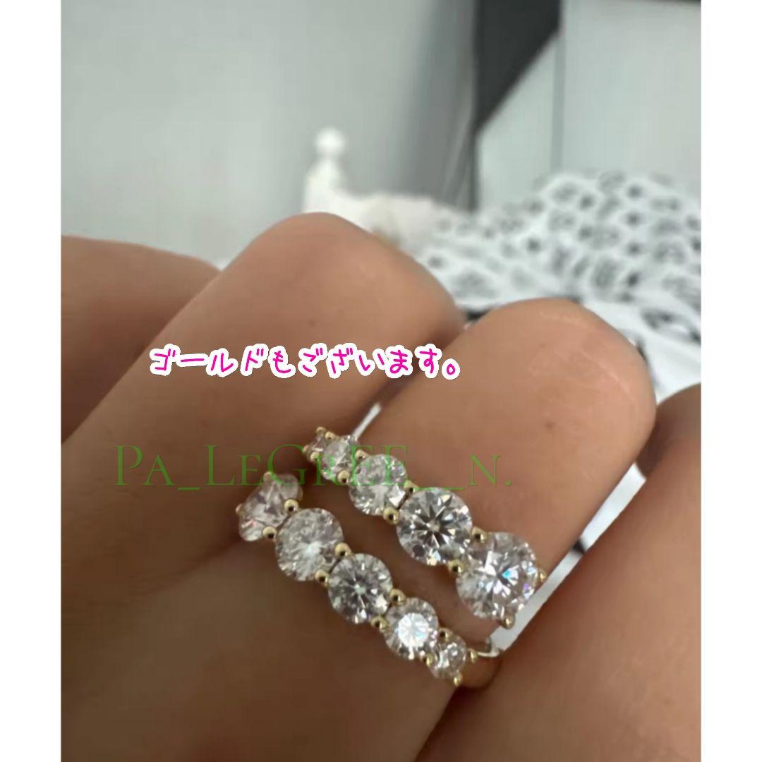 pp1a指輪レディース結婚指輪　婚約指輪　モアサナイト 　18k　S925