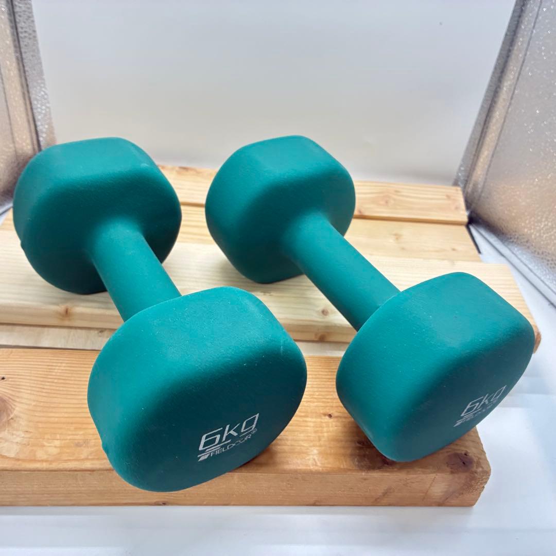 FIELDOOR 8kg 6kg ダンベル 2個セット