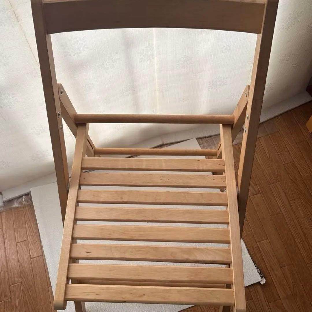 無印良品　木製折りたたみ椅子 スラットシート