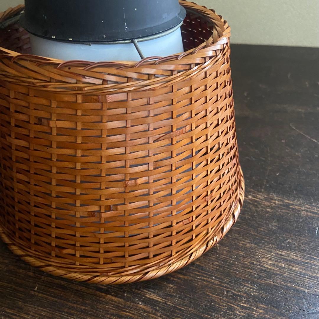 昭和レトロ　和モダン　ペンダントライト　竹シェード