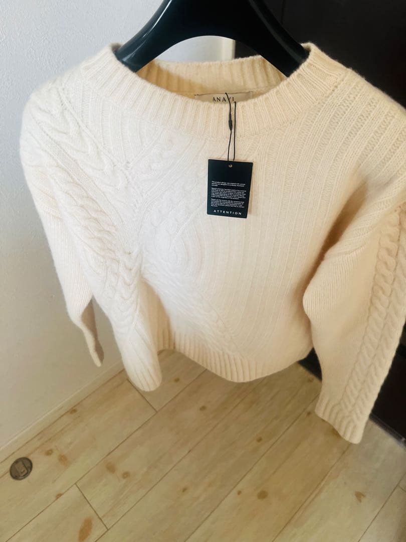 新品☆ ANAYI ウールカシミヤケーブルニットプルオーバー/セオリー、23区