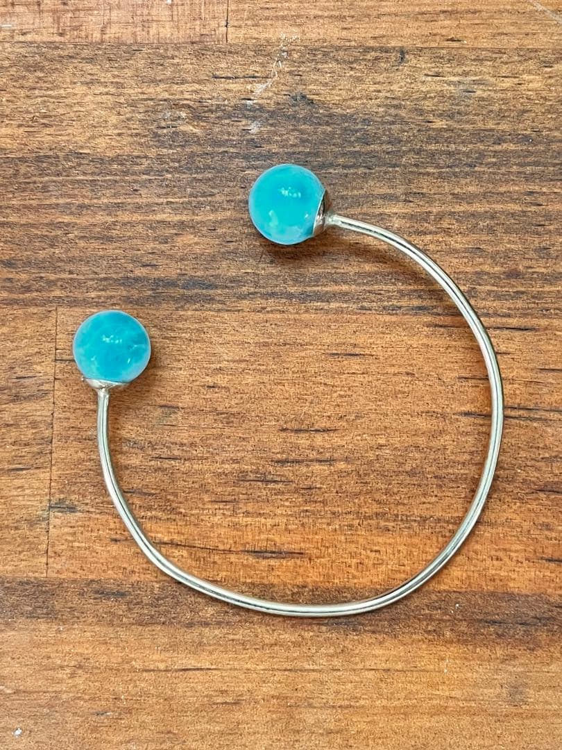 最終値下げ❣️ラリマーバングル ブレスレット