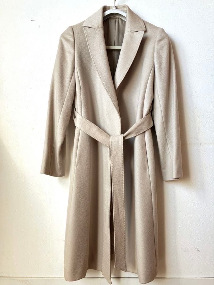 コモサデモード　カシミヤ　ベージュ ロングコート ベルト付き