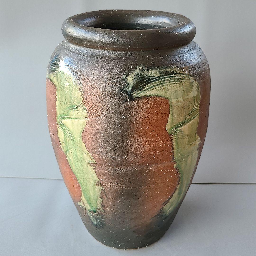 信楽焼 傘立て 灰釉クシ目 高さ４３cm