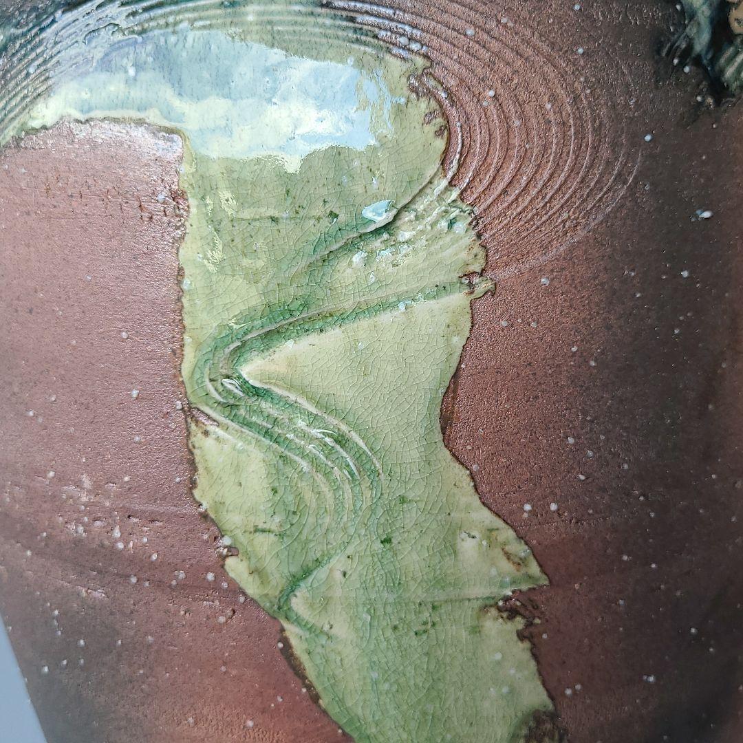 信楽焼 傘立て 灰釉クシ目 高さ４３cm