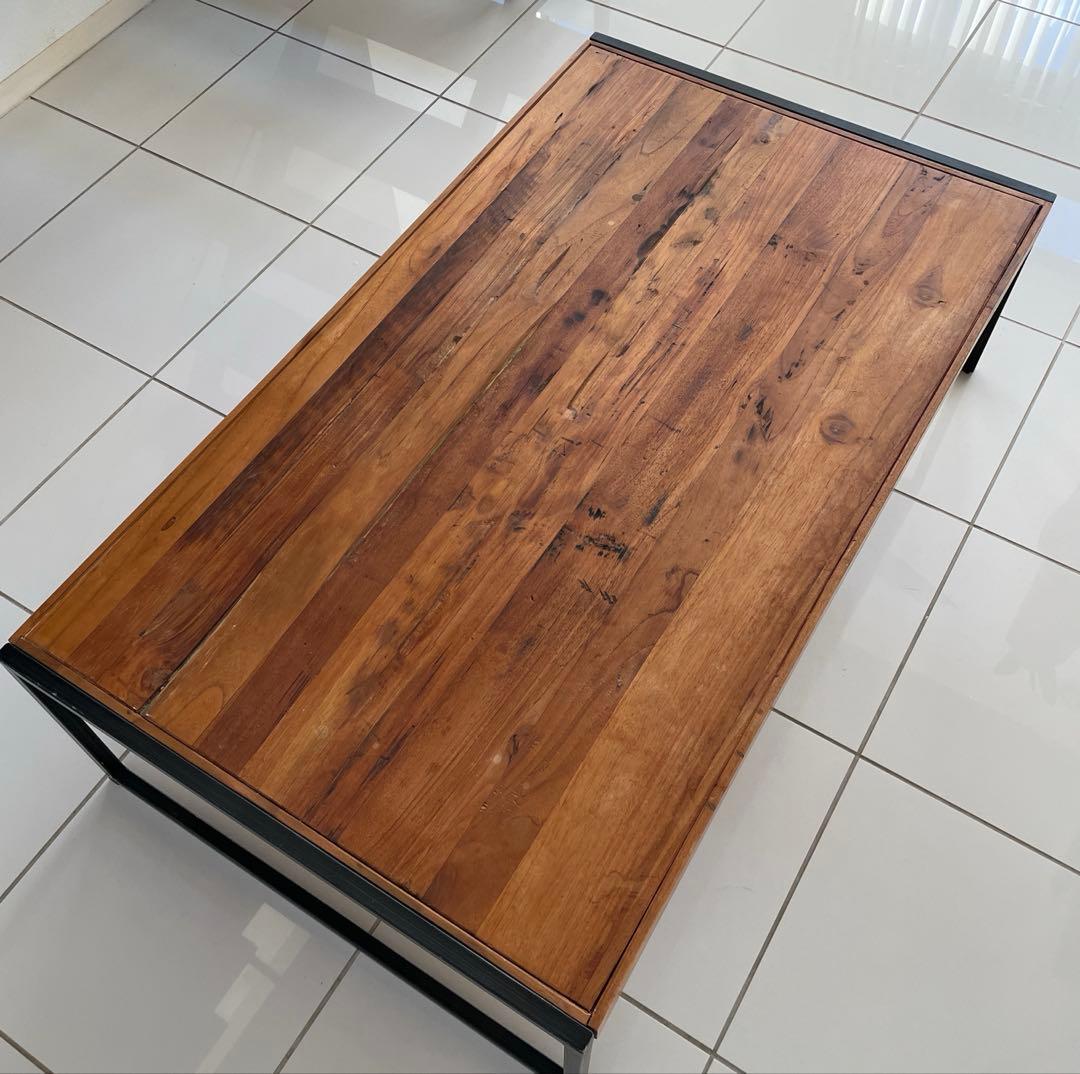 木製センターテーブル ブラウン ビンテージ