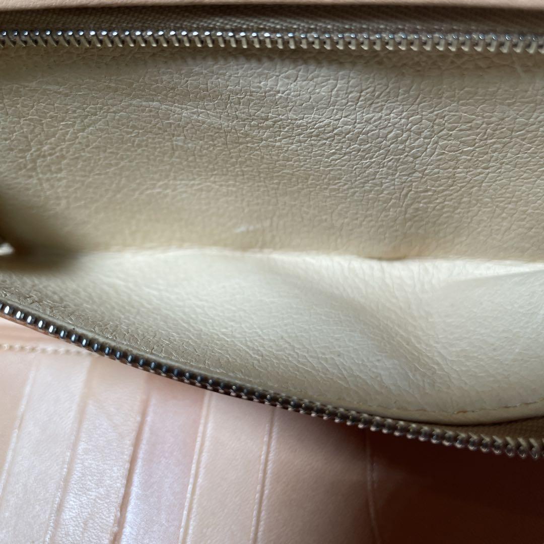 未使用　CYPRIS ラウンドファスナー　長財布　レザー　濃紺　ヌメ革