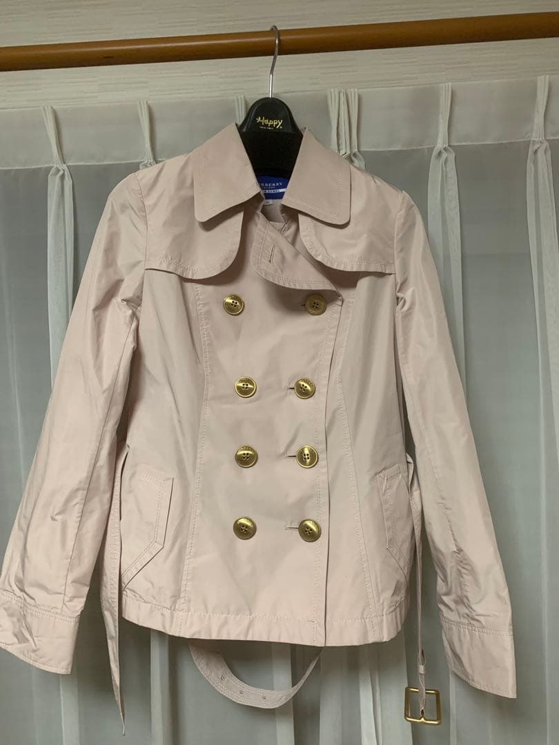 ジャケット　36号　バーバリーブルーレーベル　ベージュ　コンパクト　ポーチ