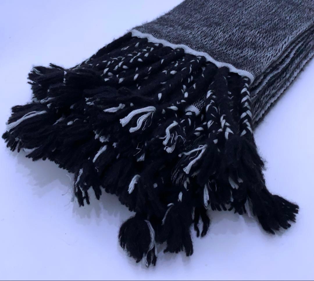 CTHY HIGHEND YAK WOOL FRINGE STOLE（GRAY）