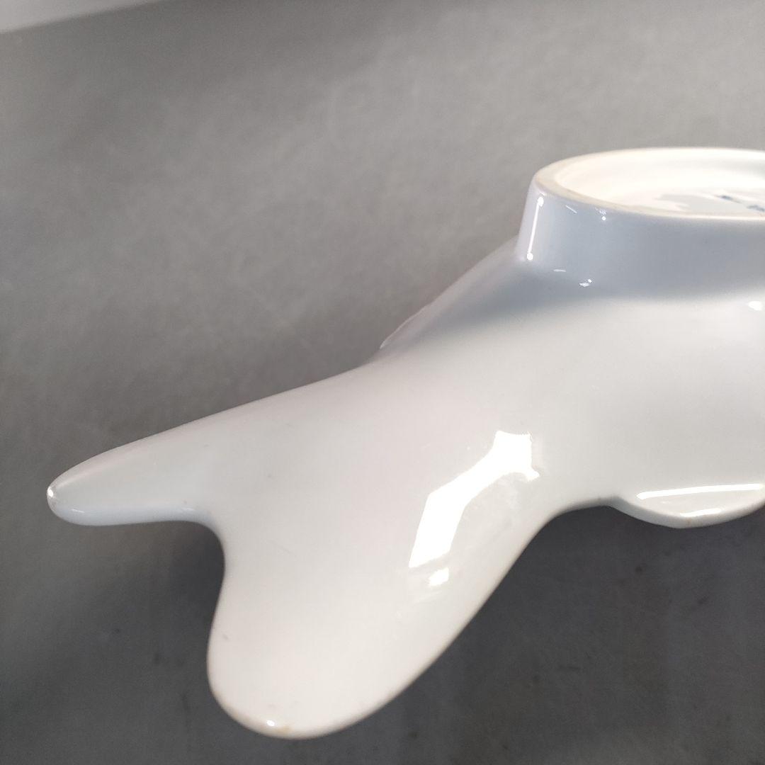 A1374-3/京峰 作/白磁魚文銘々皿5客/大皿/飾皿/盛皿/膾皿/懐石道具/