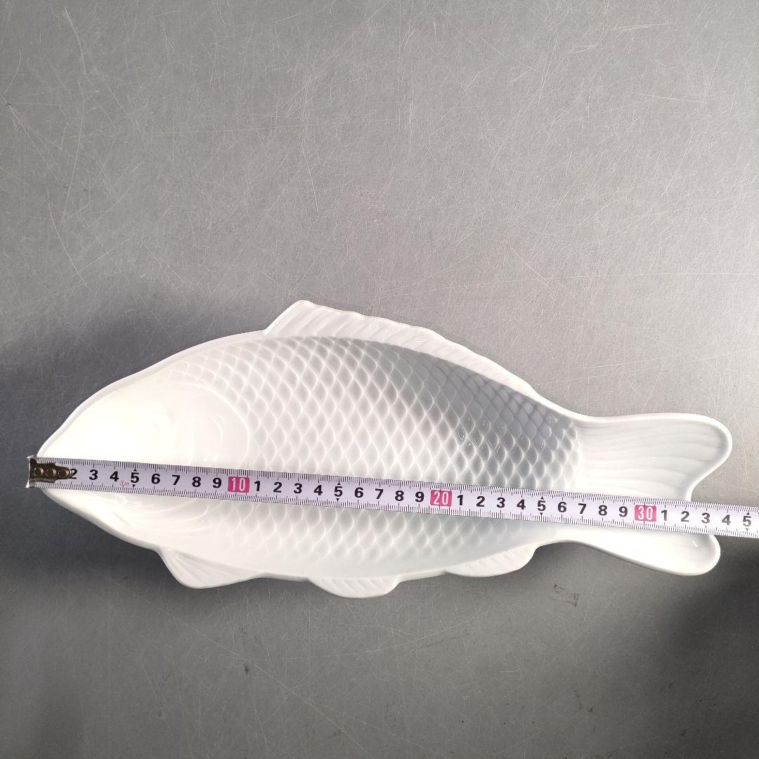 A1374-3/京峰 作/白磁魚文銘々皿5客/大皿/飾皿/盛皿/膾皿/懐石道具/