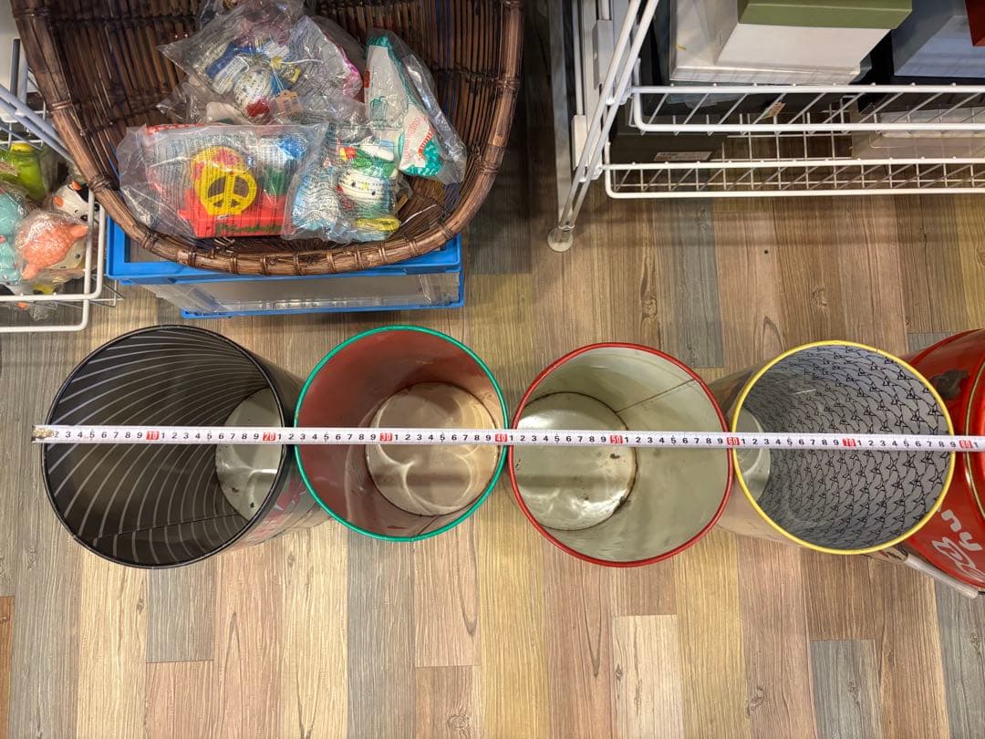 昭和レトロゴミ箱　缶　5点まとめて　近藤真彦　LARK ペコちゃん