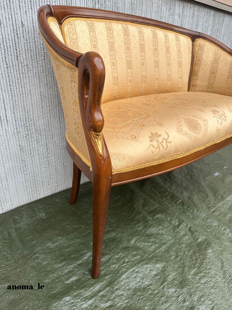 【ソファ】2人掛けソファ　ラウンジチェア　ファブリック　ヨーロピアンクラシカル◎