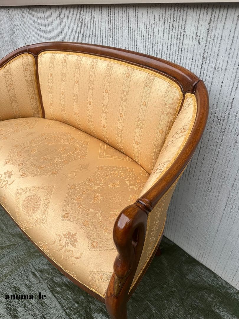 【ソファ】2人掛けソファ　ラウンジチェア　ファブリック　ヨーロピアンクラシカル◎