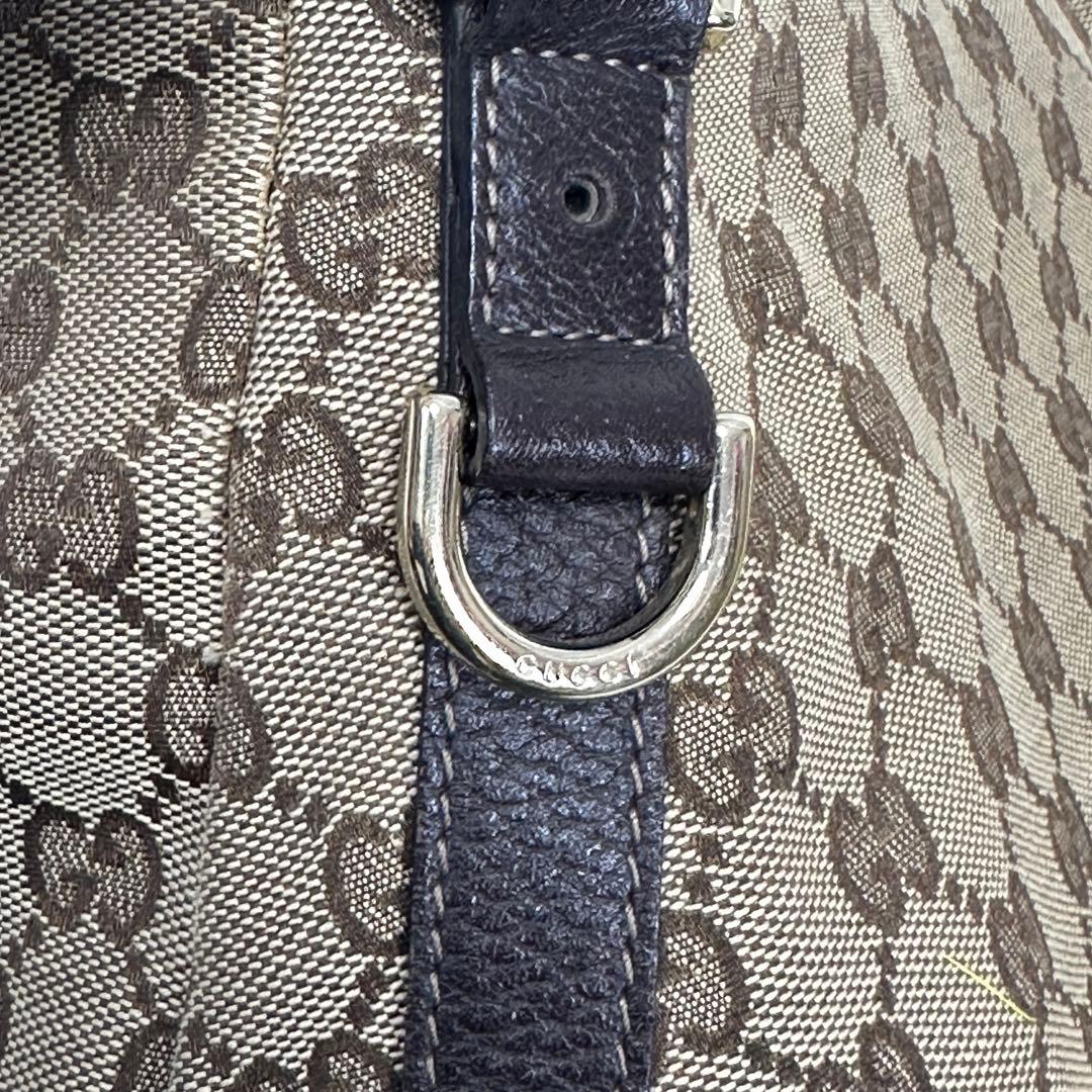 希少【GUCCI】アビー GGキャンバス レザー トートバッグ 大容量 廃盤品