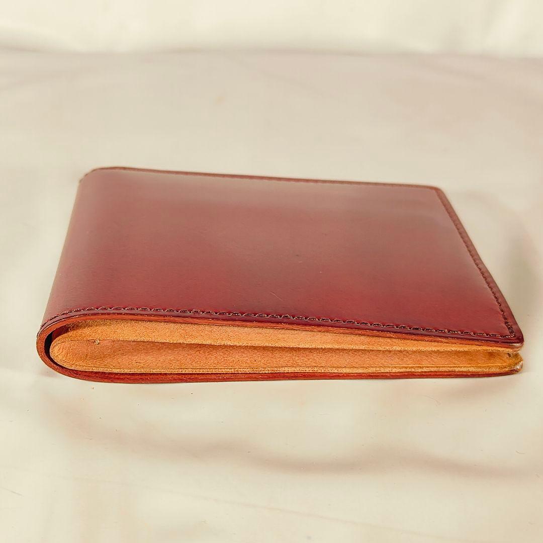 【コードバン】プレリーギンザ　日本製正規品　高級馬革財布　極艶バーガンディレザー